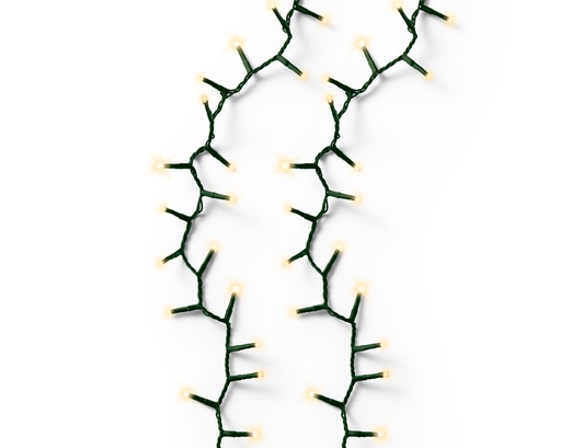 [560144] Lumineo | Verlichting Compact Twinkle Outdoor 750 Leds Soft Gold Snoer Groen 16m + 5m Aanloopsnoer 8 Functies Adapter