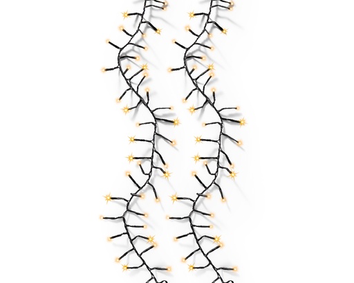 [560222] Lumineo | Verlichting Excellent Twinkle In/Outdoor 2208 Leds Klasiek Warm Snoer Zwart 35m + 5m Aanloopsnoer 8 Functies