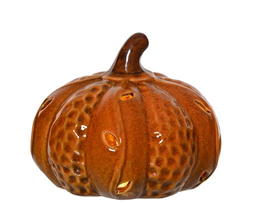 [560377] Lumineo | Verlichting Figuur Pompoen Keramiek Indoor Warm Wit 