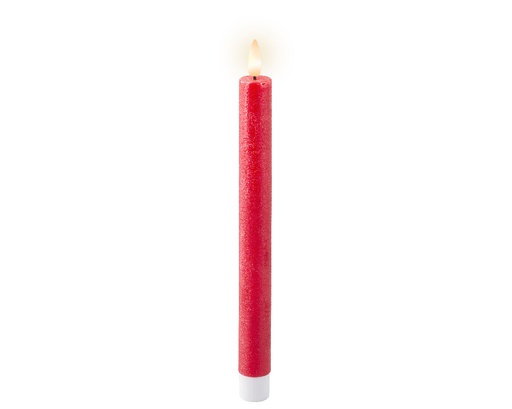 [560388] Lumineo | Verlichting Led Dinnerkaars Wax Kerstrood