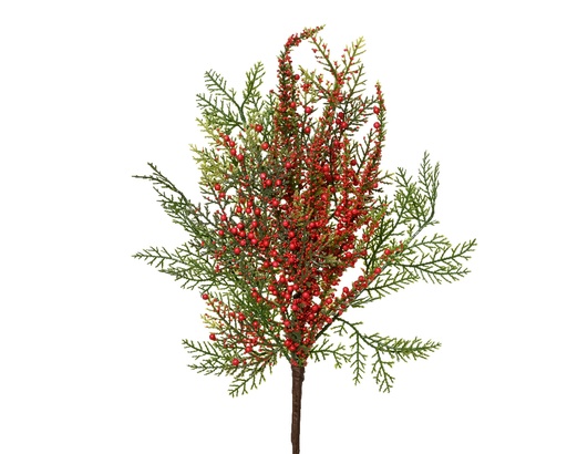 [560564] Kaemingk | Tak Kerst Kunsttak Lush Berry Den met Rode Bessen