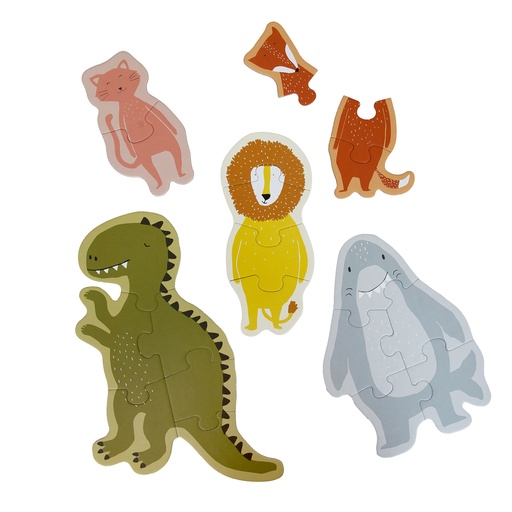 [560639] Trixie | Puzzeldoos Grote en Kleine Dieren 5 Puzzels