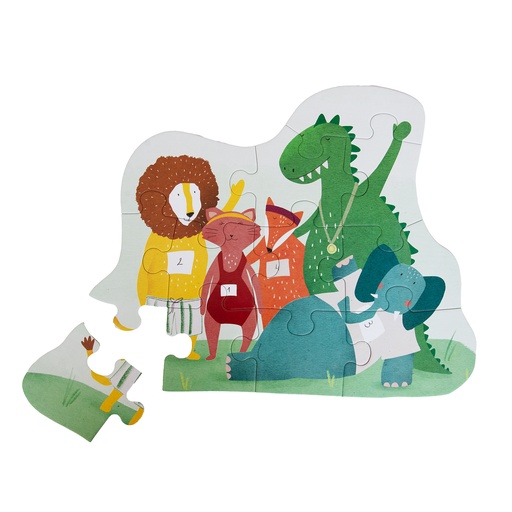 [560645] Trixie | Vormenpuzzel Dierenvrienden 12 stukjes