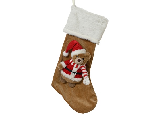 [560660] Kaemingk | Kerstkous Teddybeer Bruin/Wit 