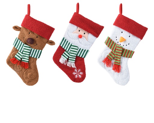 [560668] Kaemingk | Kerstkous Assortiment Rendier/Kerstman/ Sneeuwman 45cm x 25cm