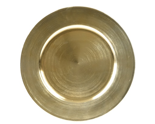 [560792] Kaemingk | Decoratie Bord Onderzetbord Plastic Goud Ø33cm