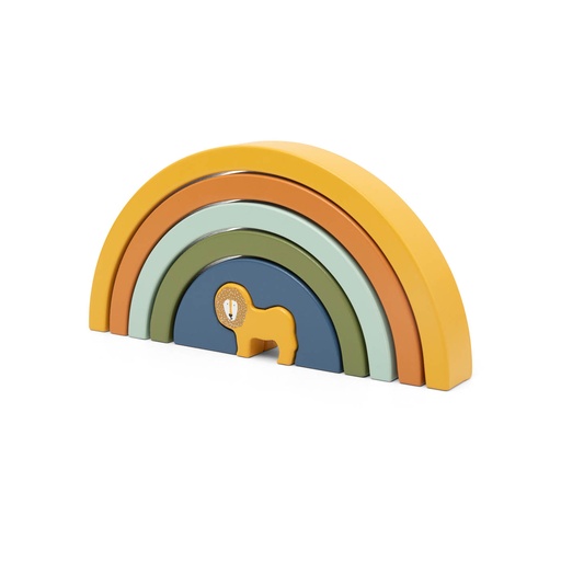 [560853] Trixie | Stapelpyramide Rainbow Stacking Mr. Lion Hout