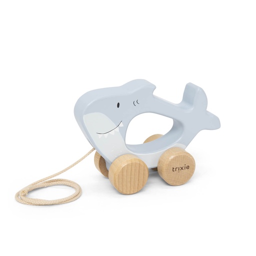 [560870] Trixie | Trekfiguur Mr. Shark Hout Grijs
