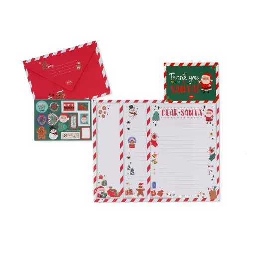 [560883] Legami | Briefpapierset Kerstman Briefpapier/Enveloppe/Stickers