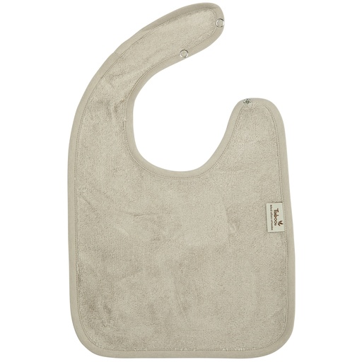 [560909] Timboo | Slabbetje Drukknopensluiting Bamboe Feather Grey Grijs 26x38cm
