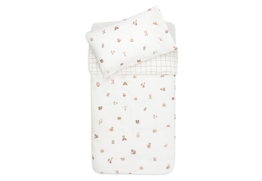 [560934] Jollein | Donsovertrek Animal Friends met Sloop All Over Dieren 100x140cm
