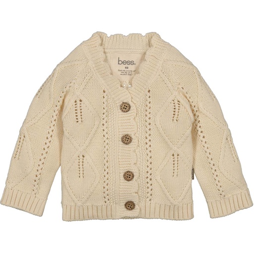 Bess | Gilet Girls Knit Off White