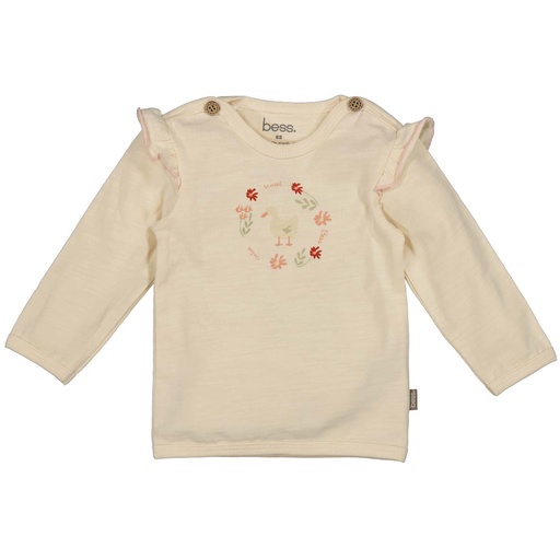 Bess | T-shirt Girls Goose Longsleeve Off White