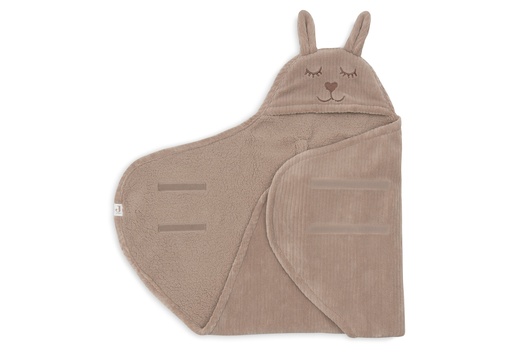 [561263] Jollein | Wikkeldeken Bunny Cloudy Rib Milky Coffee