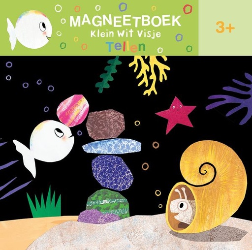 [561405] Clavis | Boek magneet klein wit visje