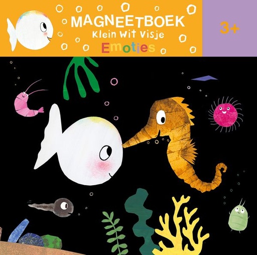 [561406] Clavis | Boek magneetboekje Emotie klein wit visje 