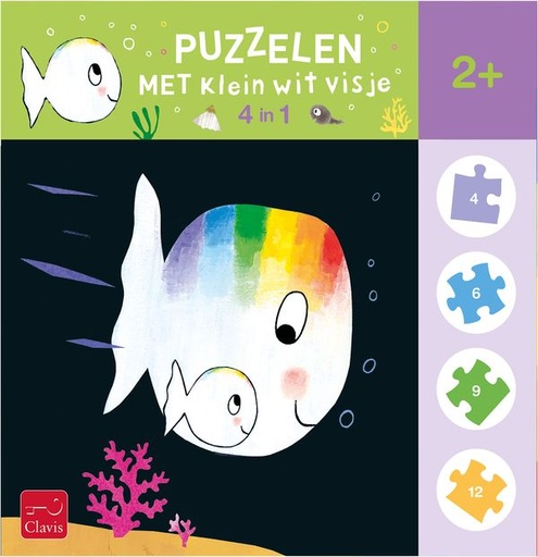 [561411] Clavis | puzzelen 4 in 1 - klein wit visje 
