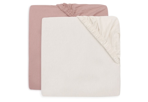 [561419] Jollein | Hoeslaken Wild Rose/Ivory 40/50x80/90cm 2-pack