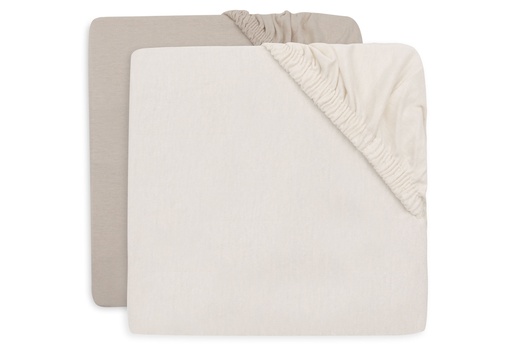[561422] Jollein | Hoeslaken Oatmeal/Sand 40/50x80/90cm 2-pack