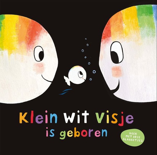 [561541] Clavis | Geschenkset Klein Wit Visje Is Geboren Boek + 3 Slabbetjes