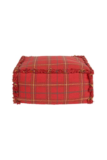 [561557] Lorena Canals | Poef Mapple Red Handgemaakt Rood 40x40x20cm