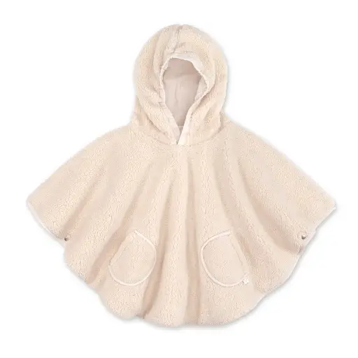 [561611] Bemini | Poncho Teddy Ficelle  Outside Reisponcho Ecru 9-36M