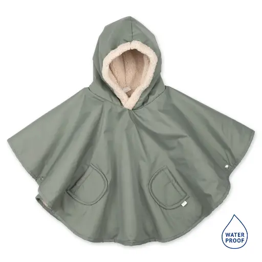 [561653] Bemini | Poncho Outdoor Teddy Waterdicht Green 9-36m