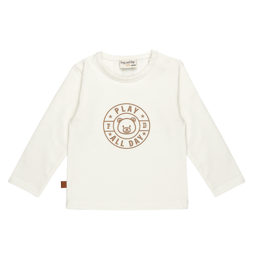 Frogs&Dogs | T-shirt Play All Day Longsleeve Emblem White Alyssum