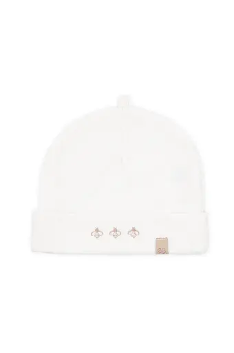 [562160] Bamboom | Muts Bees Bij Wit 0-4M