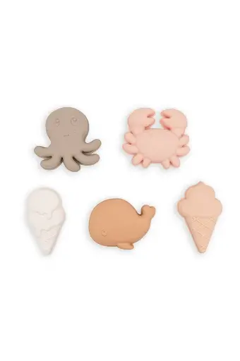 [562200] Bamboom | Strandspeelgoed Vormenset Roze Siliconen 5-pack