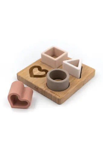 [562222] Bamboom | Puzzel Heart Siliconen Pink