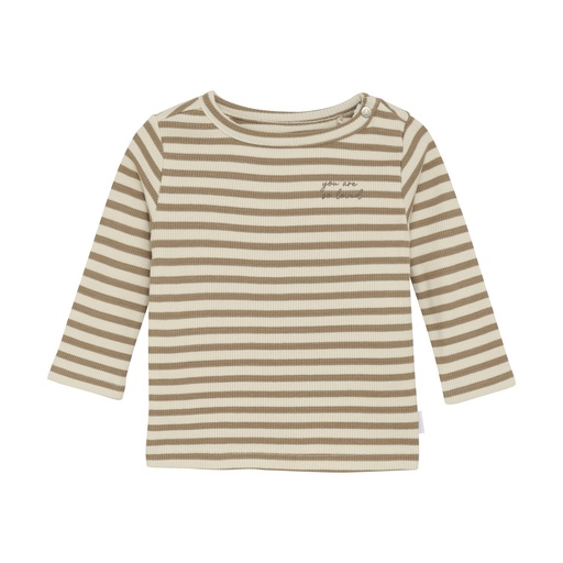 Noppies | T-shirt Seguin Longsleeve Stripe Medium Brown 
