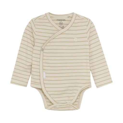 Noppies | Body Navi Longsleeve Stripe Off White