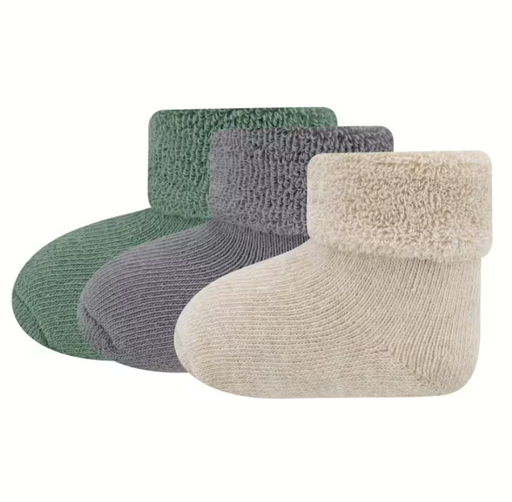 [563294] Ewers | Kousen Ringel Grijs/Groen/Beige One Size 3-pack