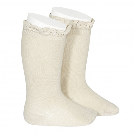 Condor | Kousen met Kanten Boord Linen