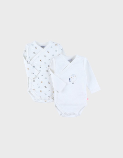 Noukies | Body Lovely Bird Lange Mouw Crossover Vogel 2-pack
