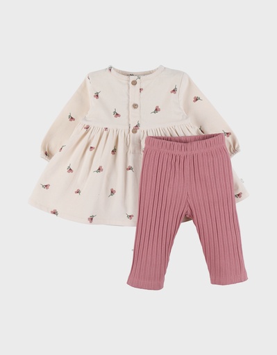Noukies | Outfit Flower Power Jurk/Legging 2-delig