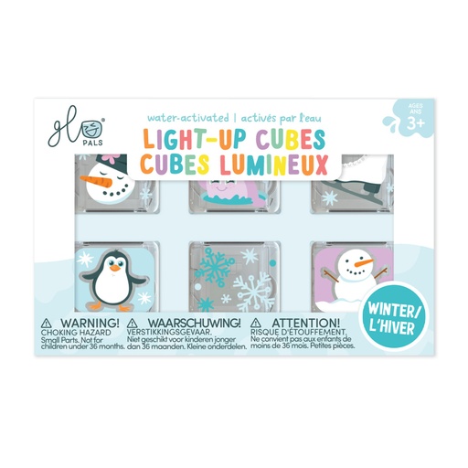 [564032] Glo Pals | Badspeelgoed Light Up Cubes Winter 6-pack