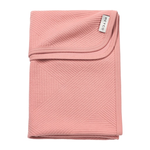 [564096] Meyco | Deken Gebreid Jacquard Pure Rose Roze 75x100cm