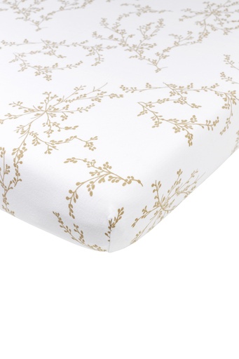 [564142] Meyco | Hoeslaken Branches Sand Jersey 70x140/150cm