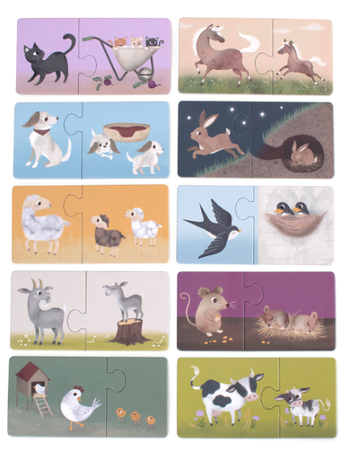 [564262] BB&Co | Puzzel Mama en Baby Dieren Op De Boerderij 