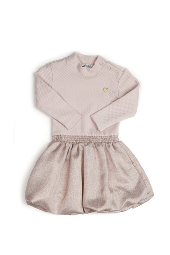 Le Chic | Jurk Girls Sabloon Café au Lait