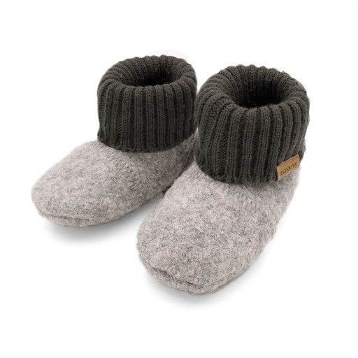 Maximo | Babyslofjes Anti-slip Graumeliert/Antraciet