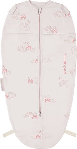 [564740] Puckababy | Inbakeren Mini Swans Cotton Roze 3-6m 62-74cm