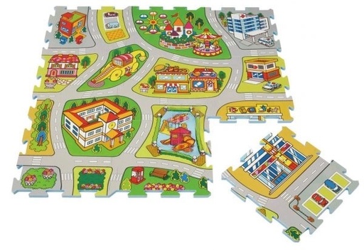 [564786] Nido Nido | Puzzelmat City Map 9-pack