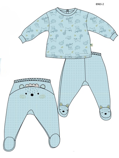 Picco Mini | Outfit Hedgehog Egel Blue 2-delig