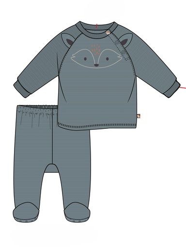 Picco Mini | Pyjama Fox & Bear Lead 2-delig