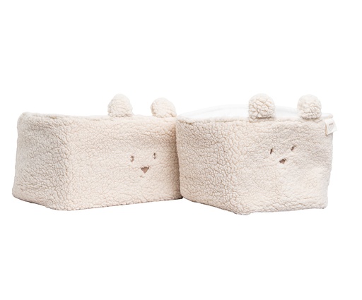 [565179] STORAGE BAG  SET BEAR CREAM