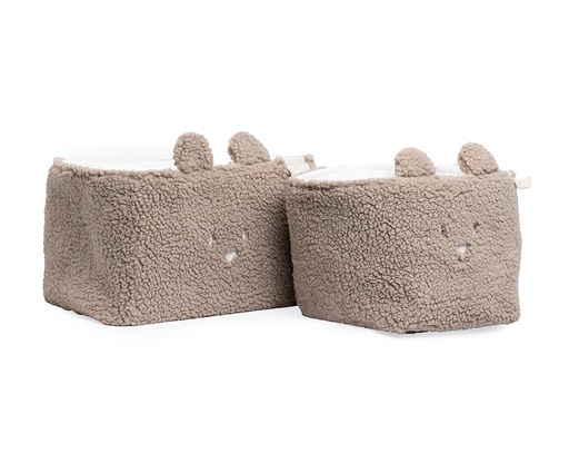 [565181] Pericles | Verzorgingsmand Bear Chocolate Bruin 2-pack