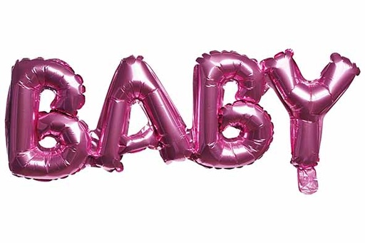 [565224] Cosy & Trendy | Ballon "Baby" Folie Roze 84x35cm